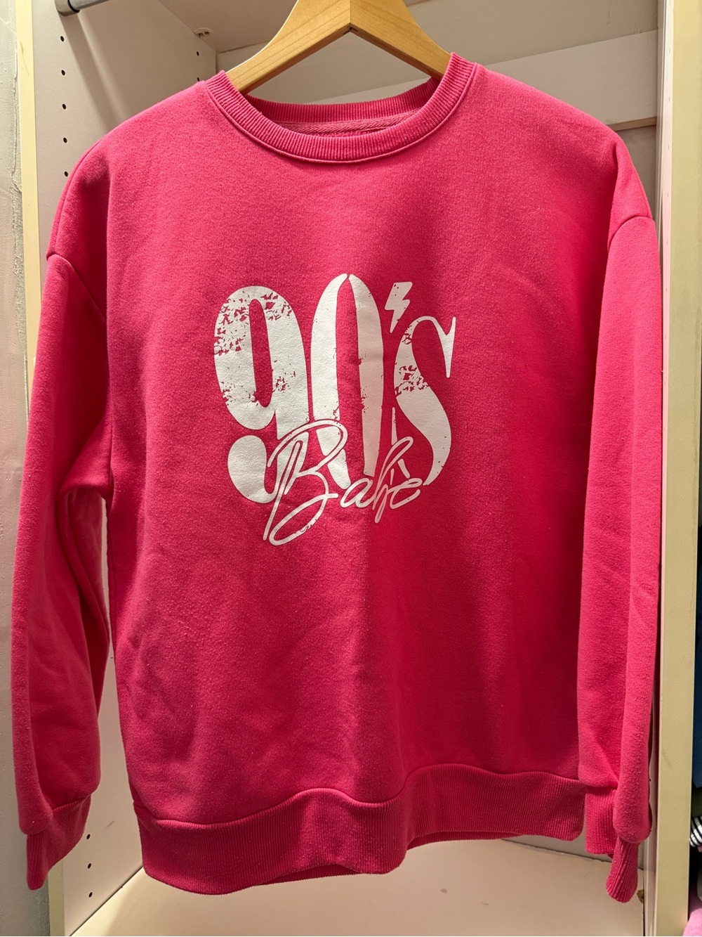 SHEIN Hot Pink Cozy Fleece Sweatshirt